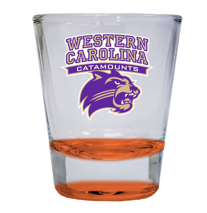 Western Carolina University 2 ounce Color Etched Shot Glasses Image 1