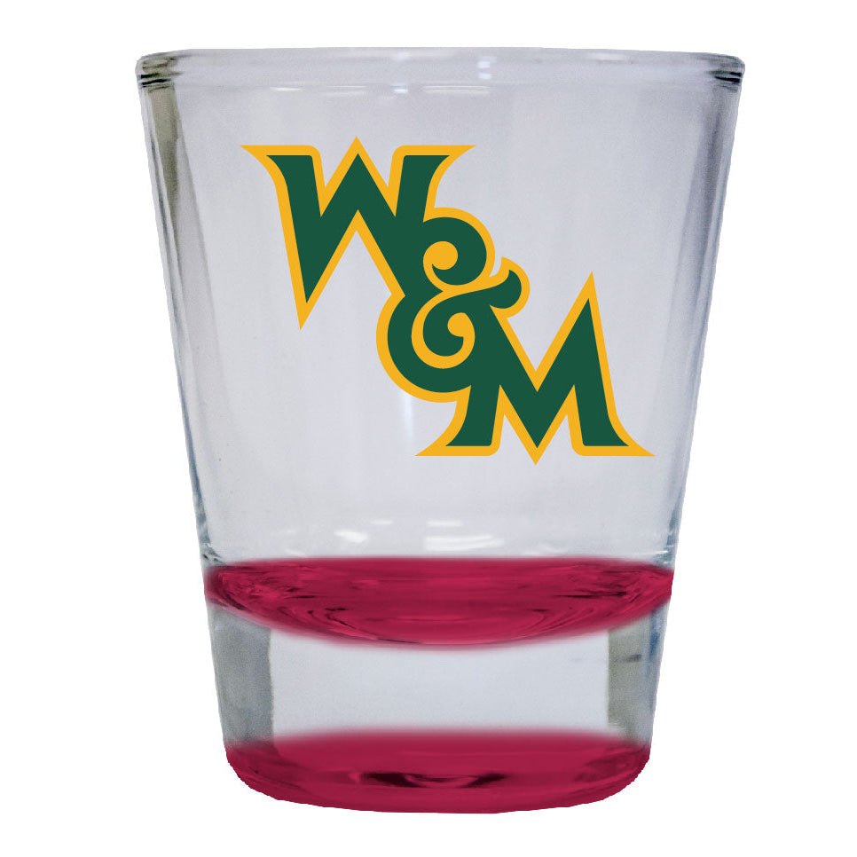 William and Mary 2 ounce Color Etched Shot Glasses Image 1