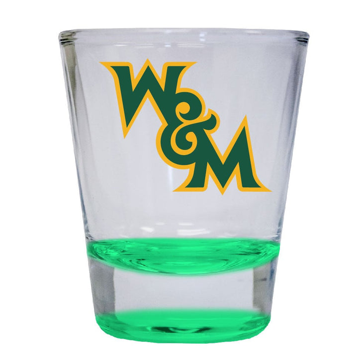 William and Mary 2 ounce Color Etched Shot Glasses Image 2