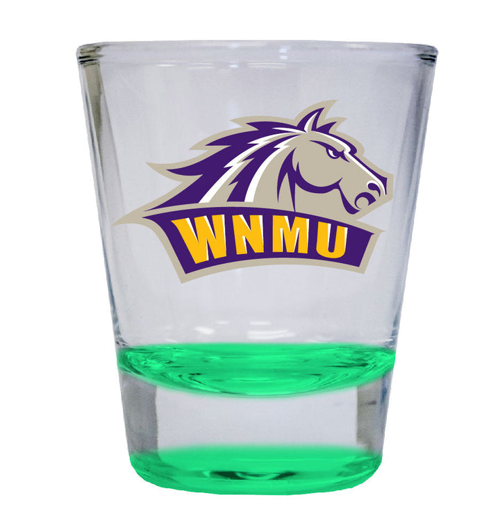 Western Mexico University 2 ounce Color Etched Shot Glasses Image 2