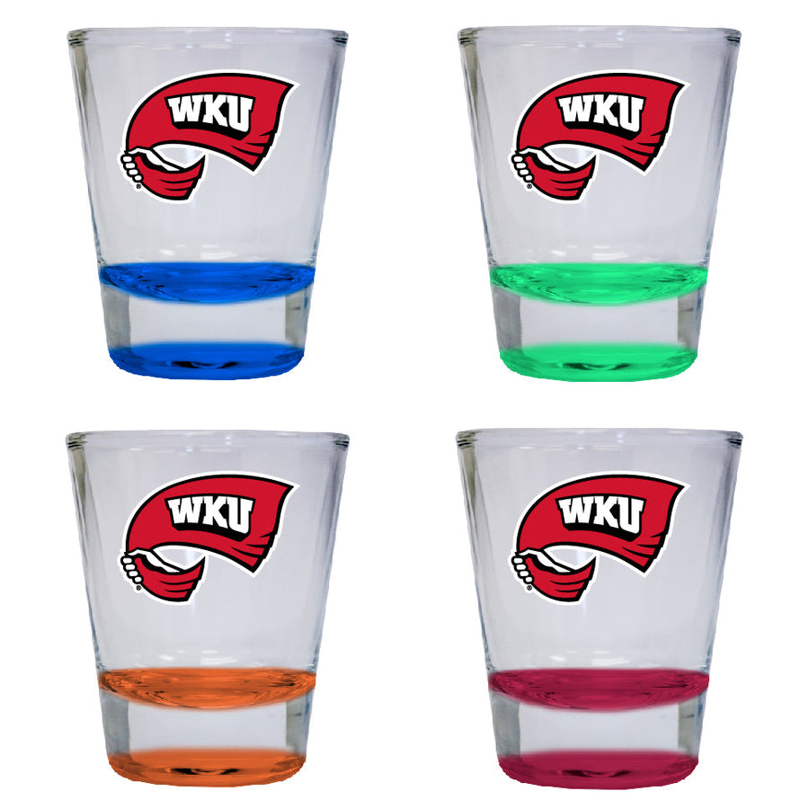 Western Kentucky Hilltoppers 2 ounce Color Etched Shot Glasses Image 1