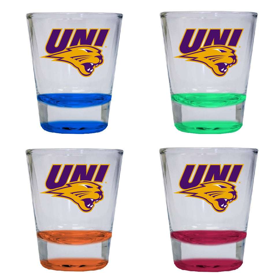 Northern Iowa Panthers 2 ounce Color Etched Shot Glasses Image 1