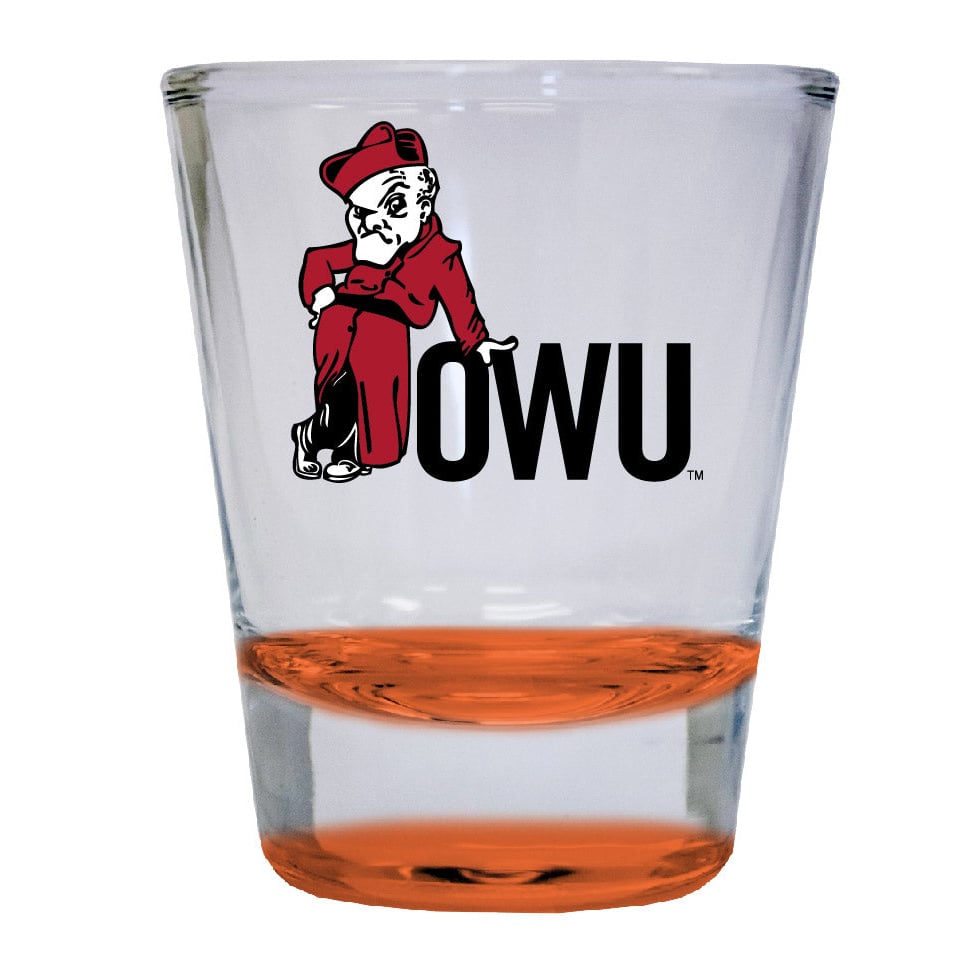 Ohio Wesleyan University 2 ounce Color Etched Shot Glasses Image 2