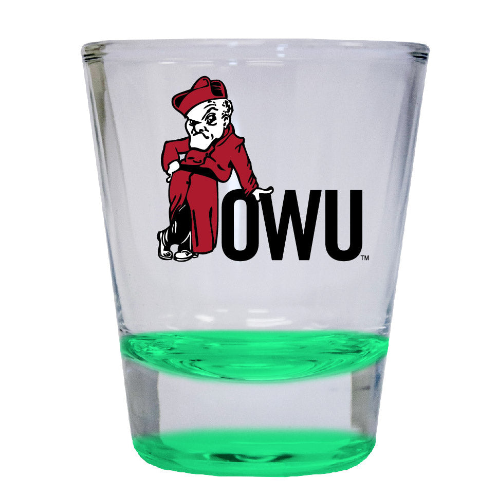 Ohio Wesleyan University 2 ounce Color Etched Shot Glasses Image 3