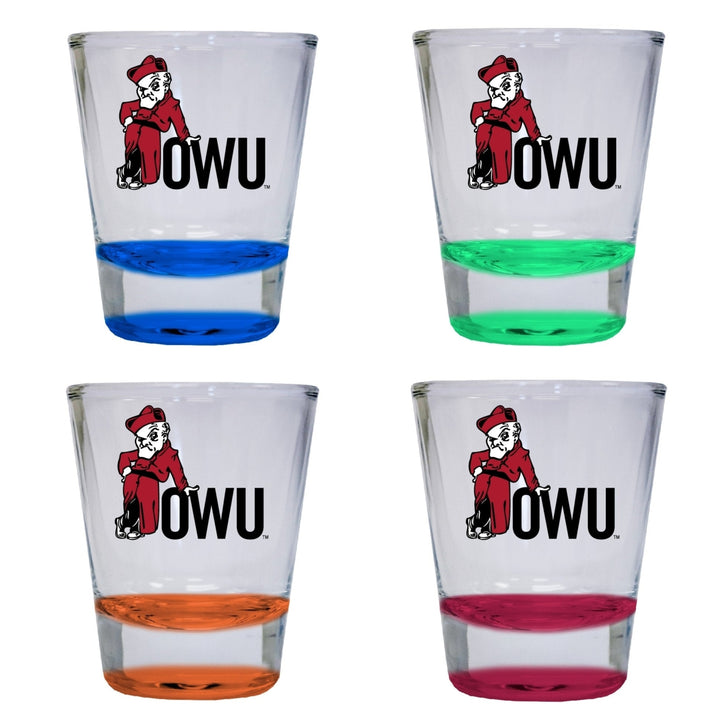 Ohio Wesleyan University 2 ounce Color Etched Shot Glasses Image 4