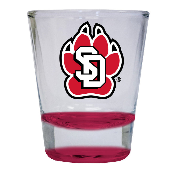 South Dakota Coyotes 2 ounce Color Etched Shot Glasses Image 1