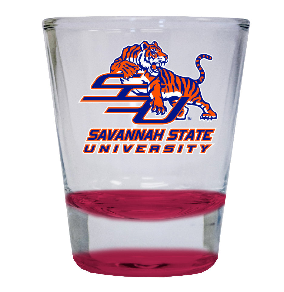 Savannah State University 2 ounce Color Etched Shot Glasses Image 1