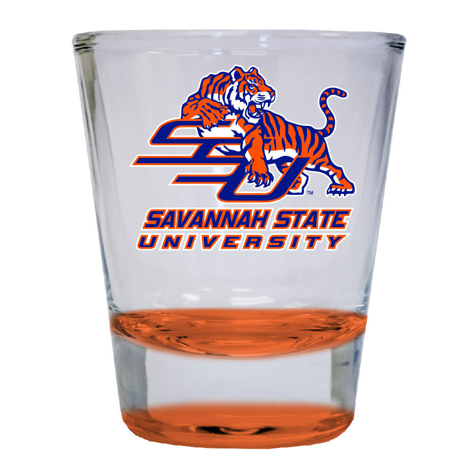 Savannah State University 2 ounce Color Etched Shot Glasses Image 2