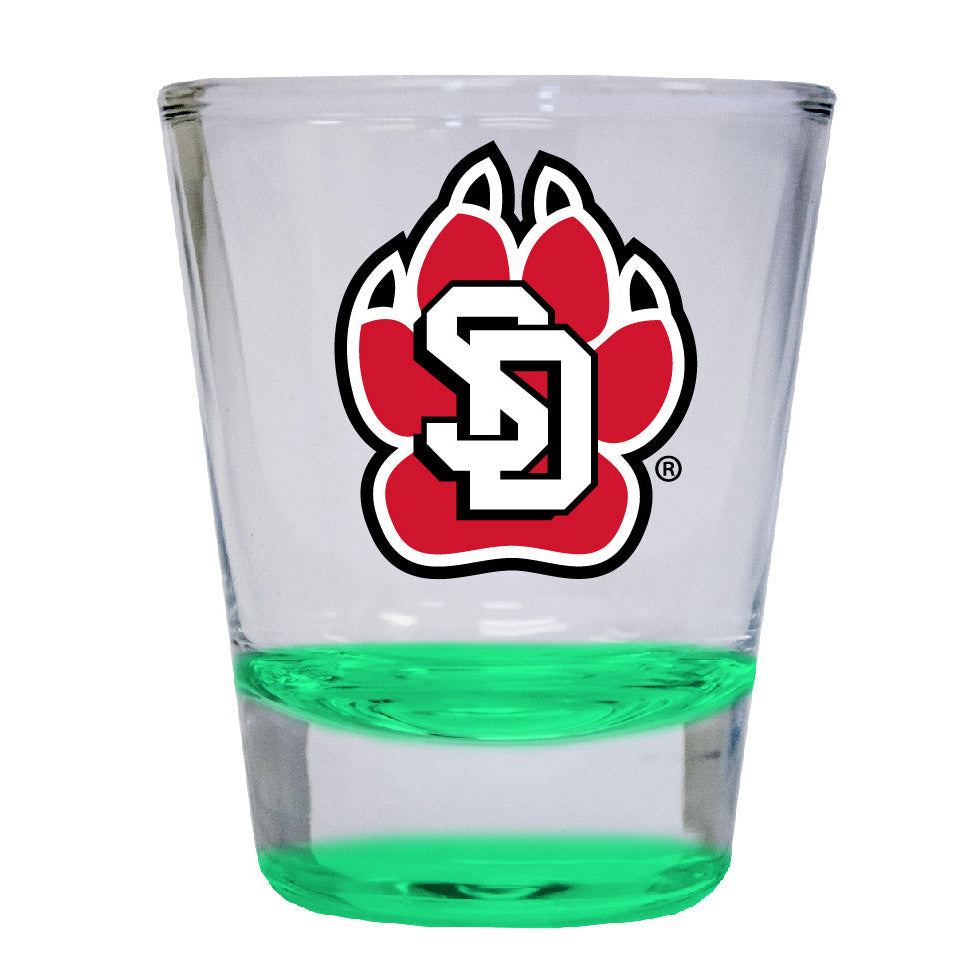 South Dakota Coyotes 2 ounce Color Etched Shot Glasses Image 3