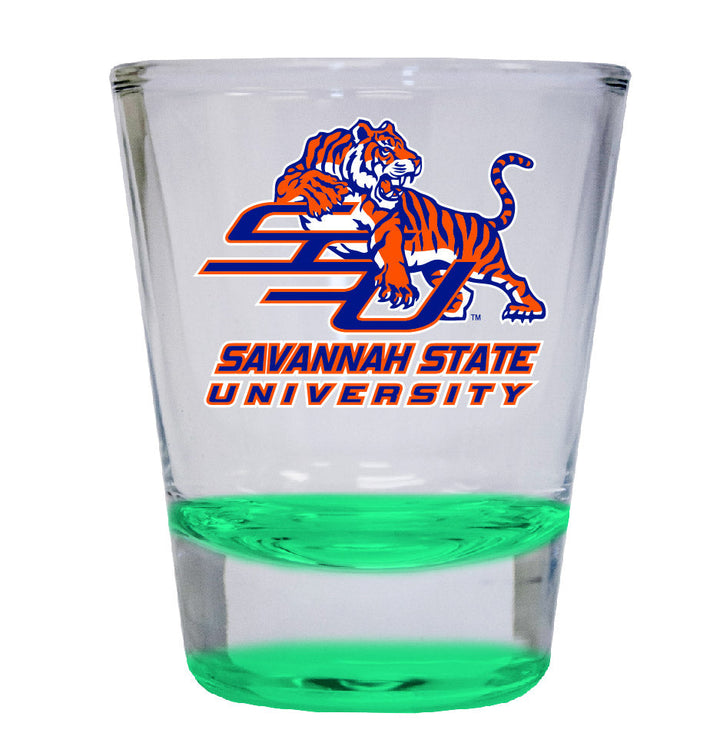 Savannah State University 2 ounce Color Etched Shot Glasses Image 3