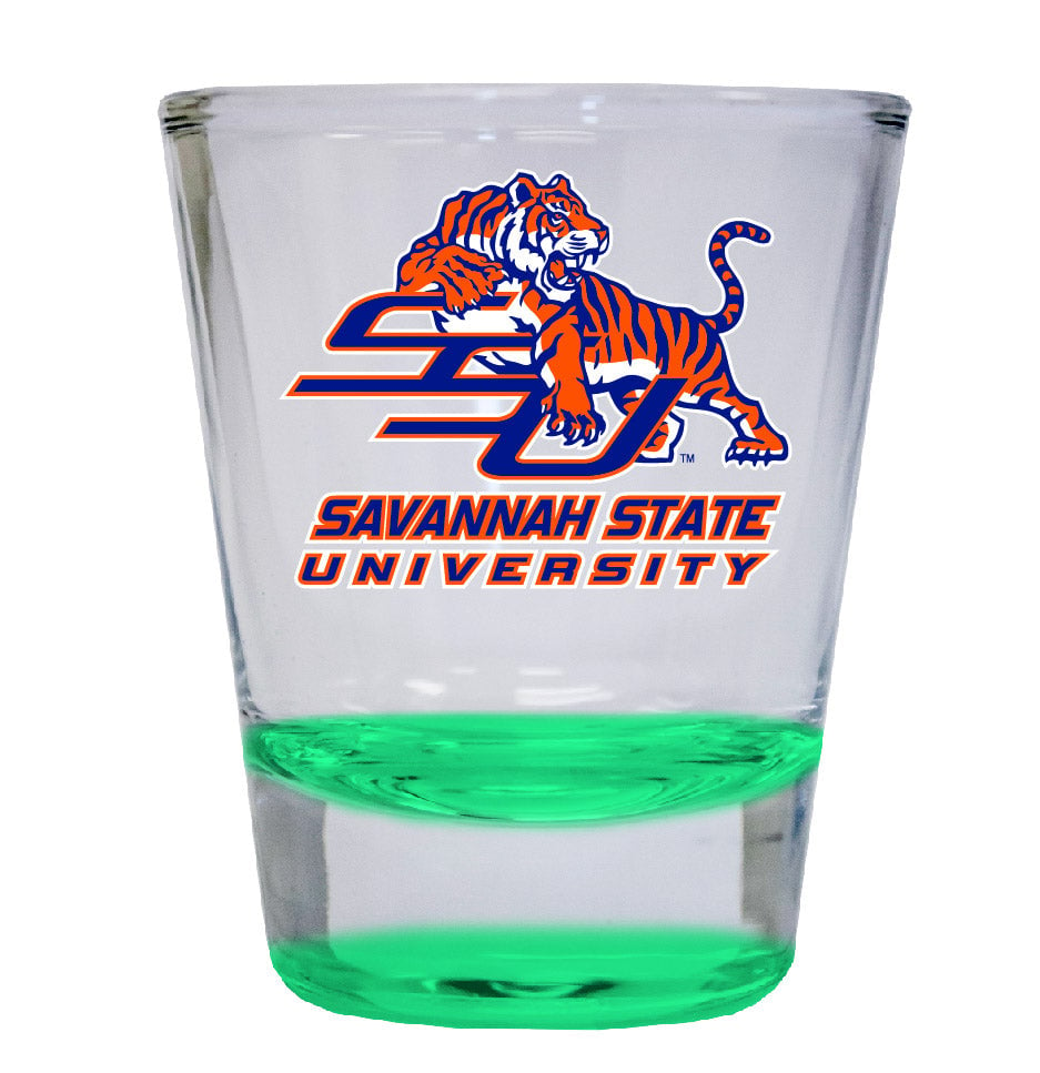 Savannah State University 2 ounce Color Etched Shot Glasses Image 1