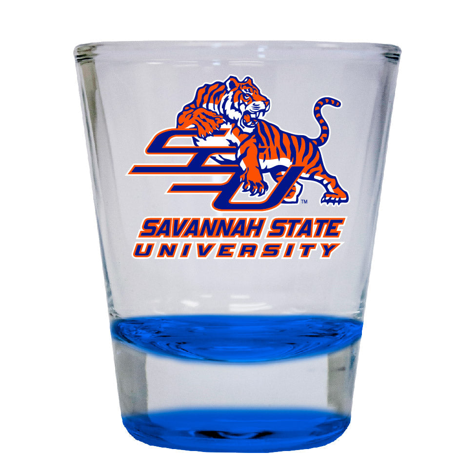 Savannah State University 2 ounce Color Etched Shot Glasses Image 4