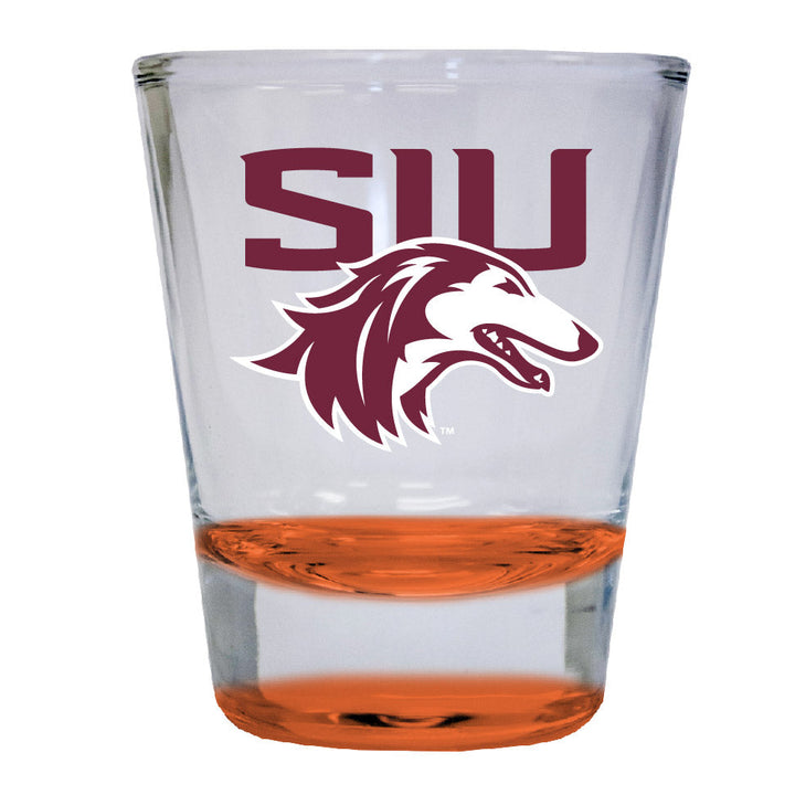 Southern Illinois Salukis 2 ounce Color Etched Shot Glasses Image 1