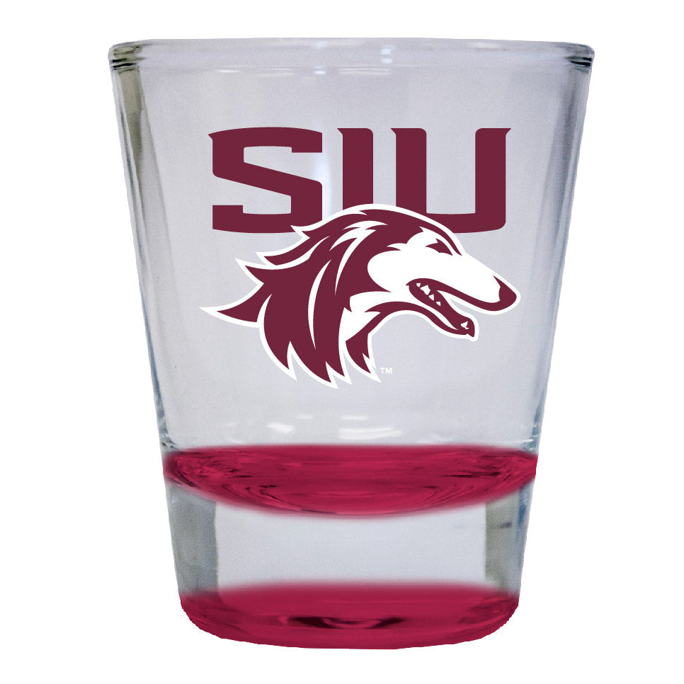 Southern Illinois Salukis 2 ounce Color Etched Shot Glasses Image 2