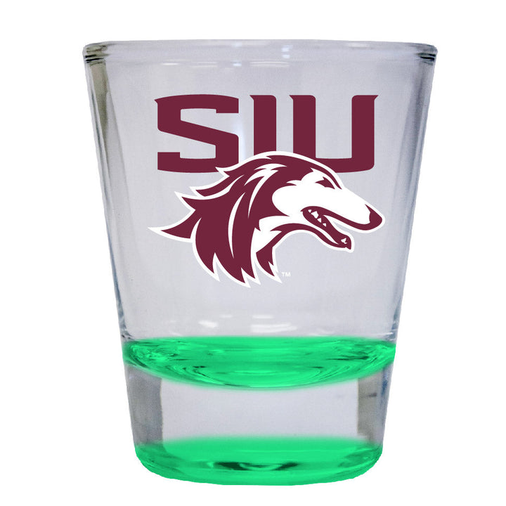 Southern Illinois Salukis 2 ounce Color Etched Shot Glasses Image 3