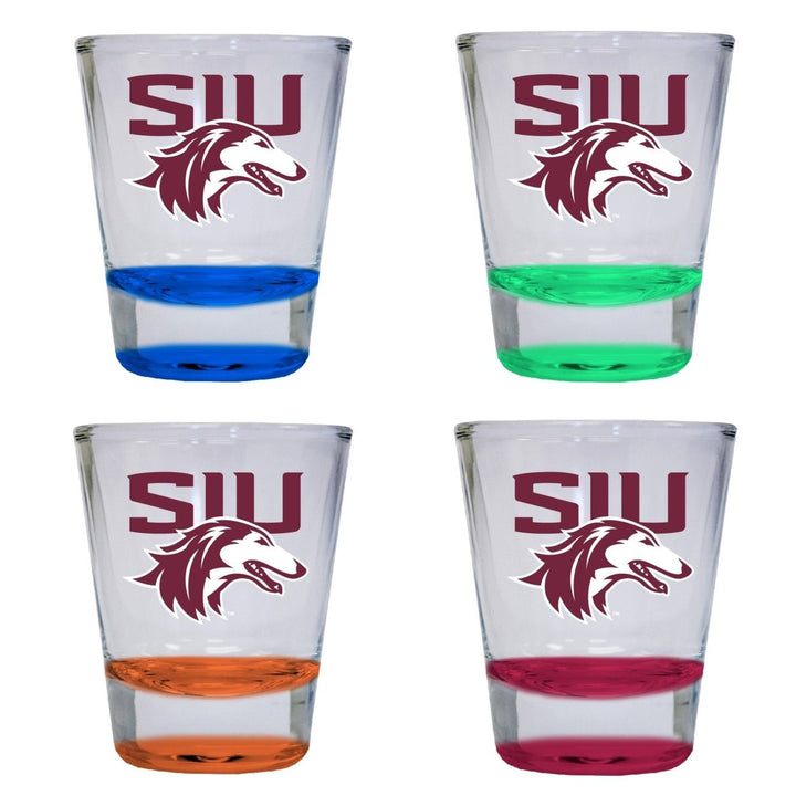 Southern Illinois Salukis 2 ounce Color Etched Shot Glasses Image 4