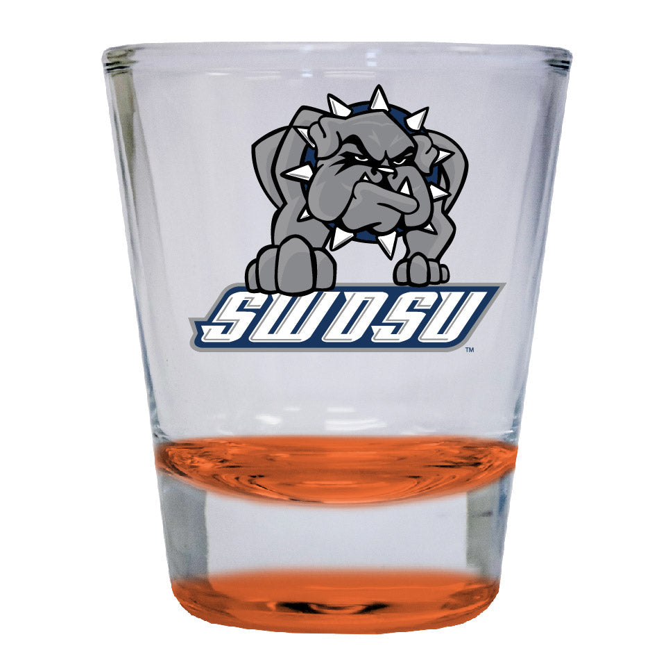 Southwestern Oklahoma State University 2 ounce Color Etched Shot Glasses Image 3