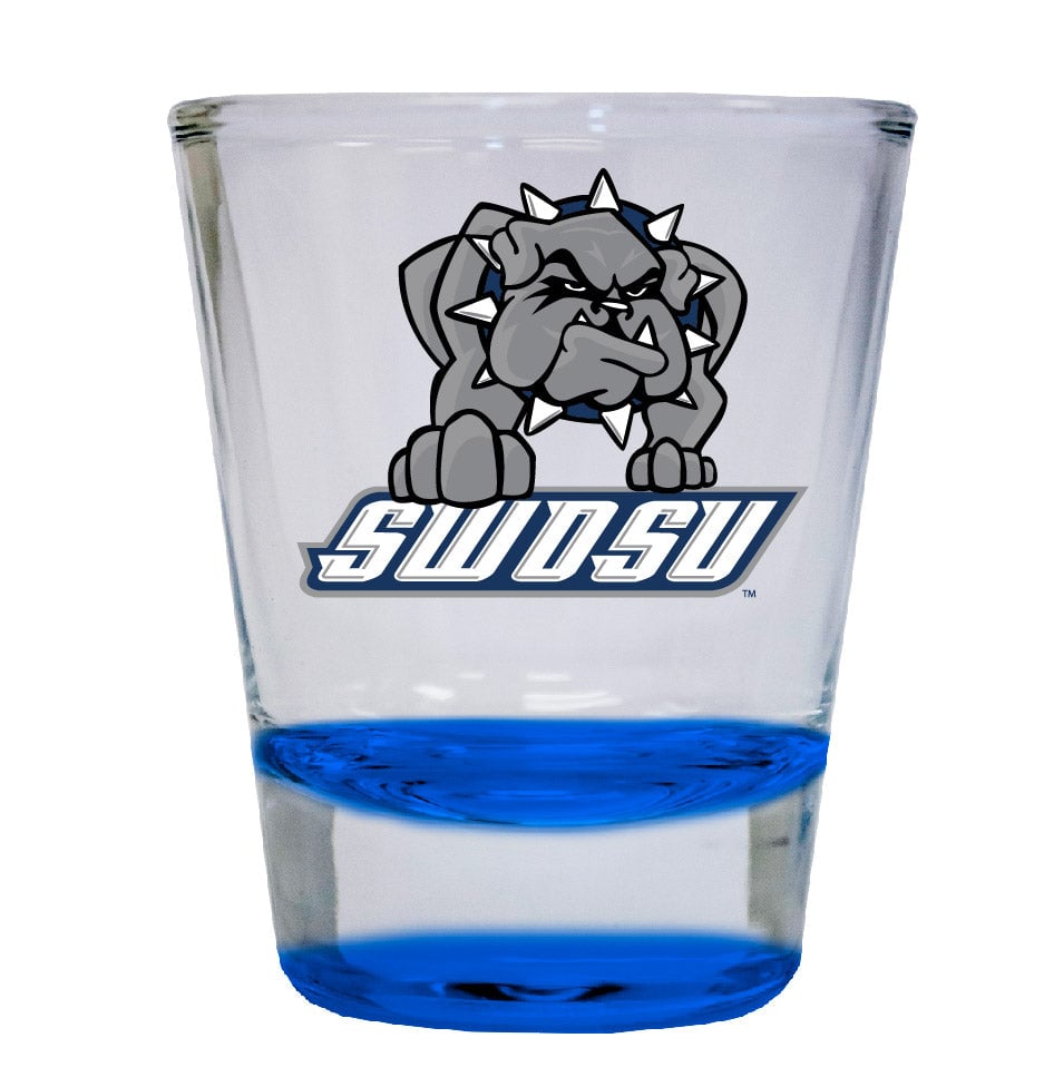 Southwestern Oklahoma State University 2 ounce Color Etched Shot Glasses Image 1