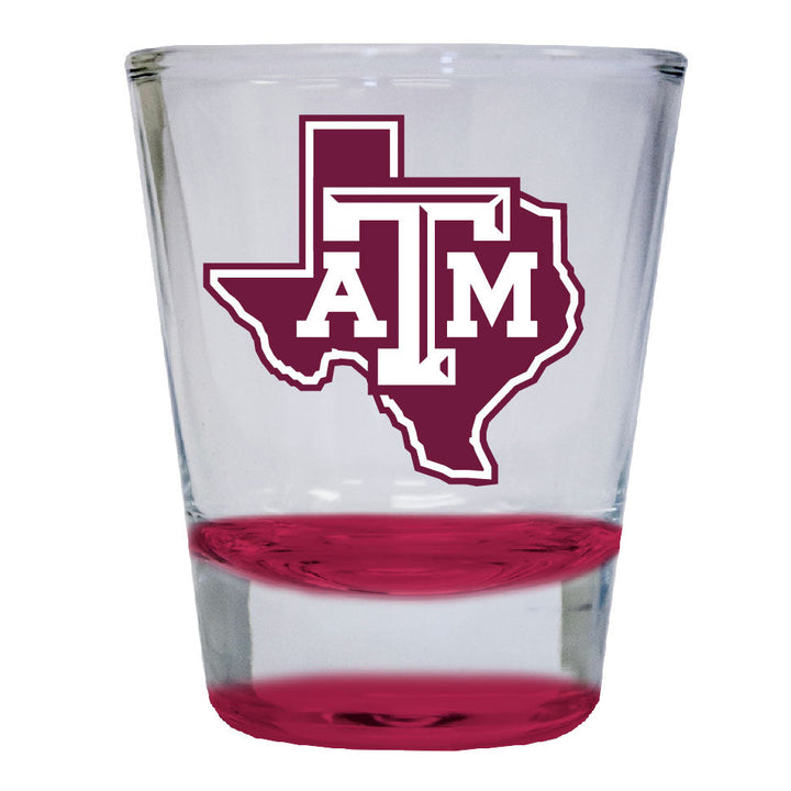 Texas AandM Aggies NCAA Legacy Edition 2oz Round Base Shot Glass Green Image 1