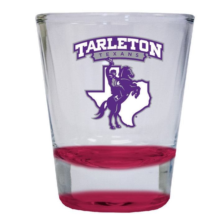 Tarleton State University 2 ounce Color Etched Shot Glasses Image 1