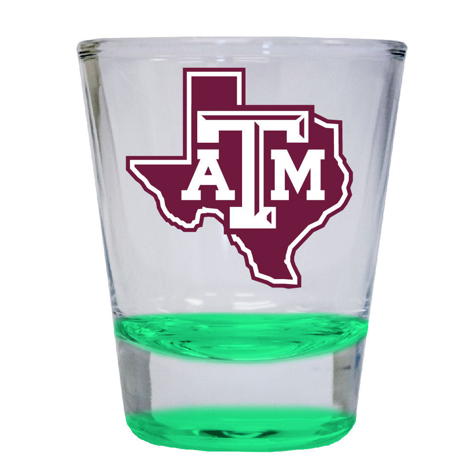 Texas AandM Aggies NCAA Legacy Edition 2oz Round Base Shot Glass Green Image 3