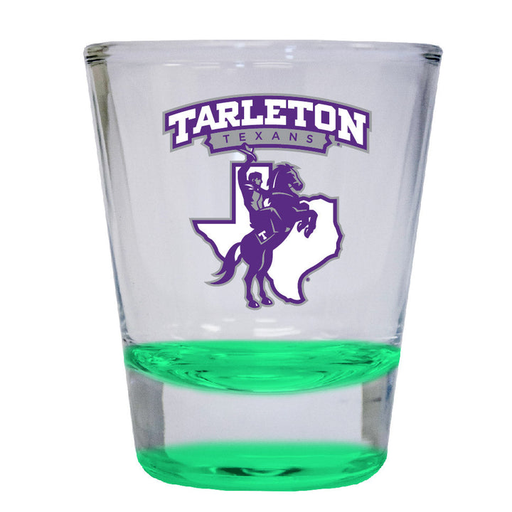 Tarleton State University 2 ounce Color Etched Shot Glasses Image 3