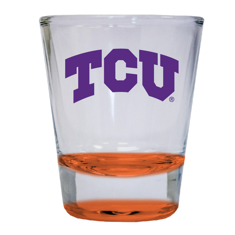 Texas Christian University 2 ounce Color Etched Shot Glasses Image 2