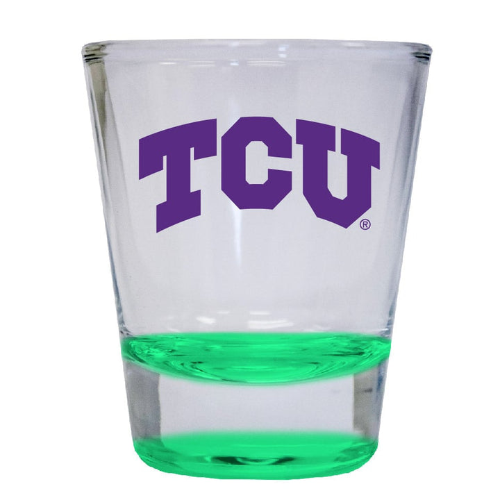 Texas Christian University 2 ounce Color Etched Shot Glasses Image 3