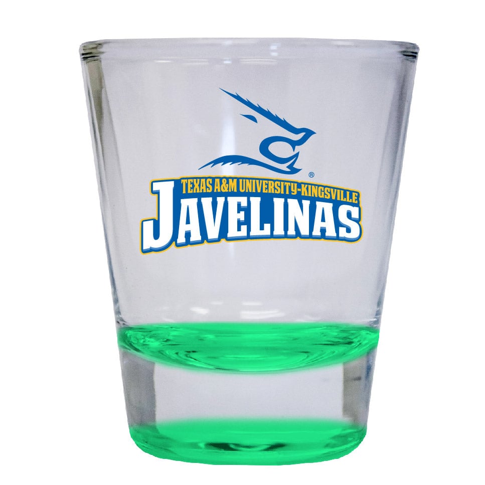 Texas AandM Kingsville Javelinas 2 ounce Color Etched Shot Glasses Image 3