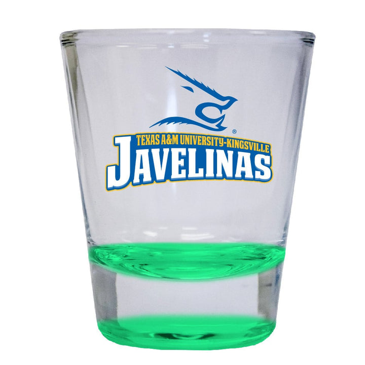 Texas AandM Kingsville Javelinas 2 ounce Color Etched Shot Glasses Image 3