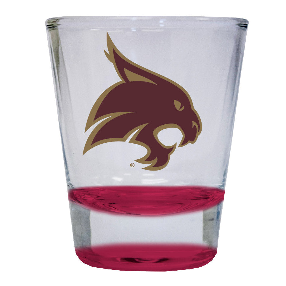 Texas State Bobcats 2 ounce Color Etched Shot Glasses Image 2