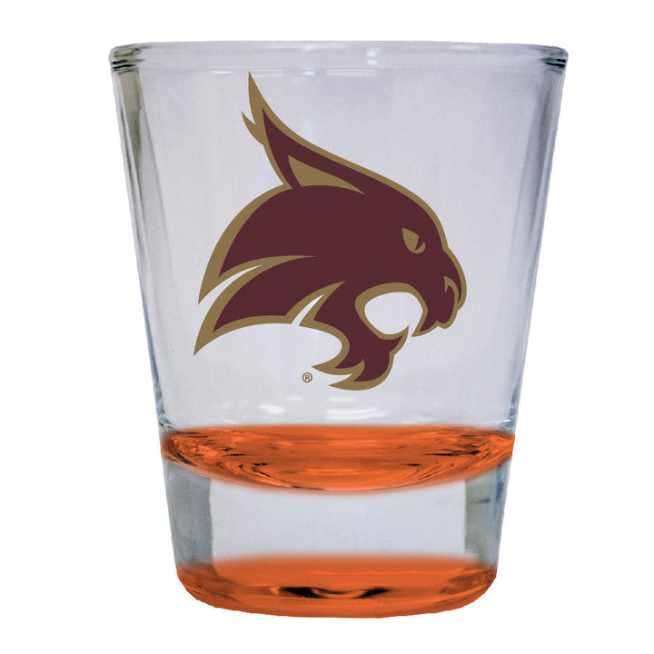 Texas State Bobcats 2 ounce Color Etched Shot Glasses Image 3