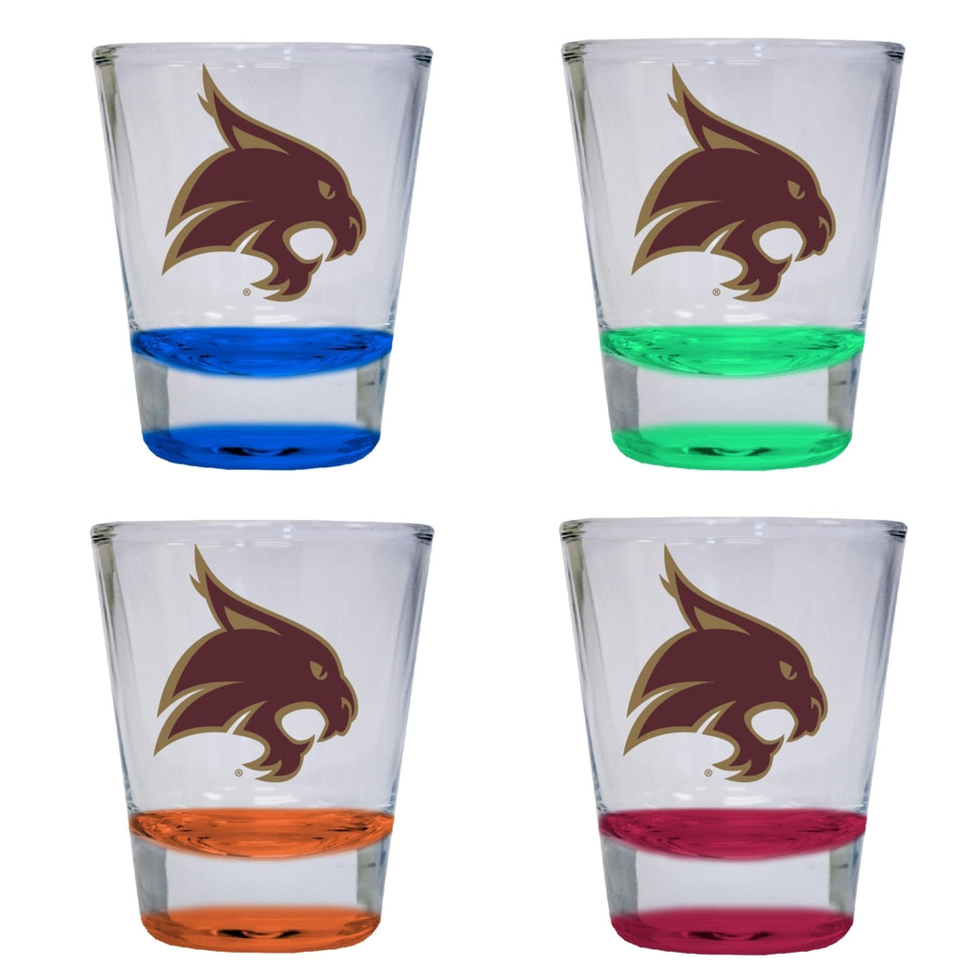 Texas State Bobcats 2 ounce Color Etched Shot Glasses Image 4