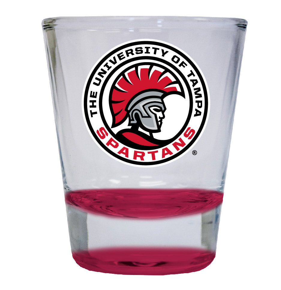 University of Tampa Spartans 2 ounce Color Etched Shot Glasses Image 1