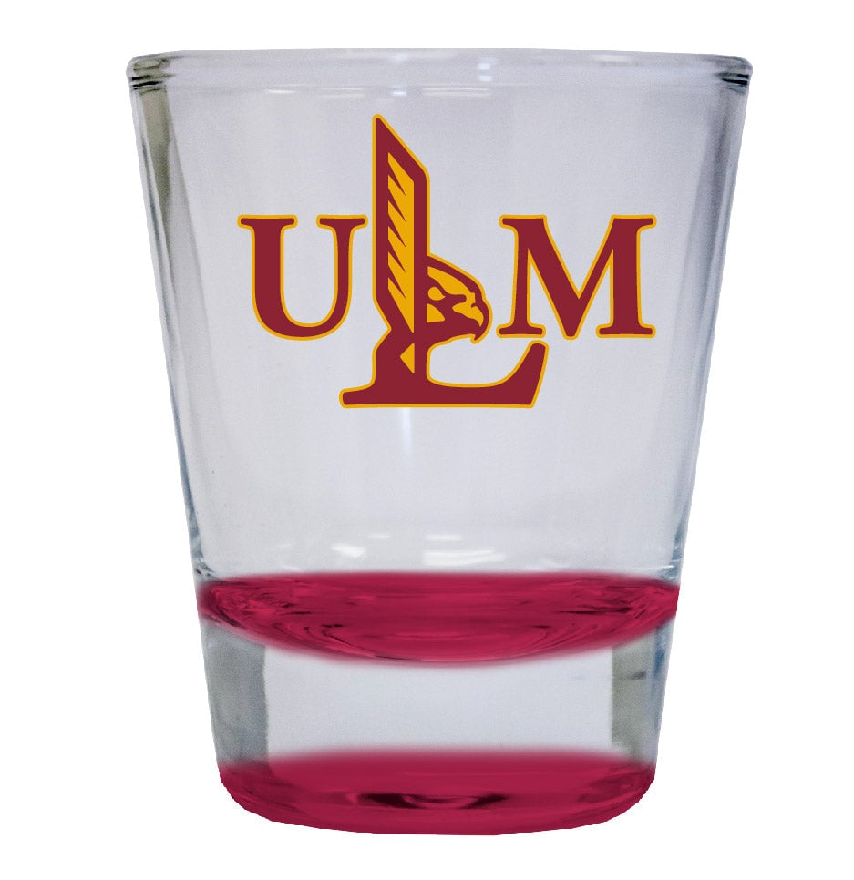 University of Louisiana Monroe 2 ounce Color Etched Shot Glasses Image 1