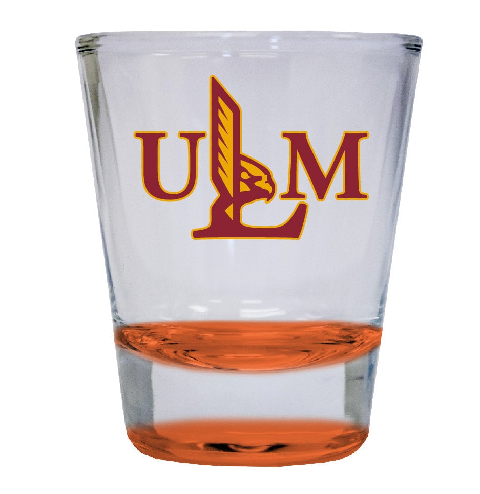 University of Louisiana Monroe 2 ounce Color Etched Shot Glasses Image 2