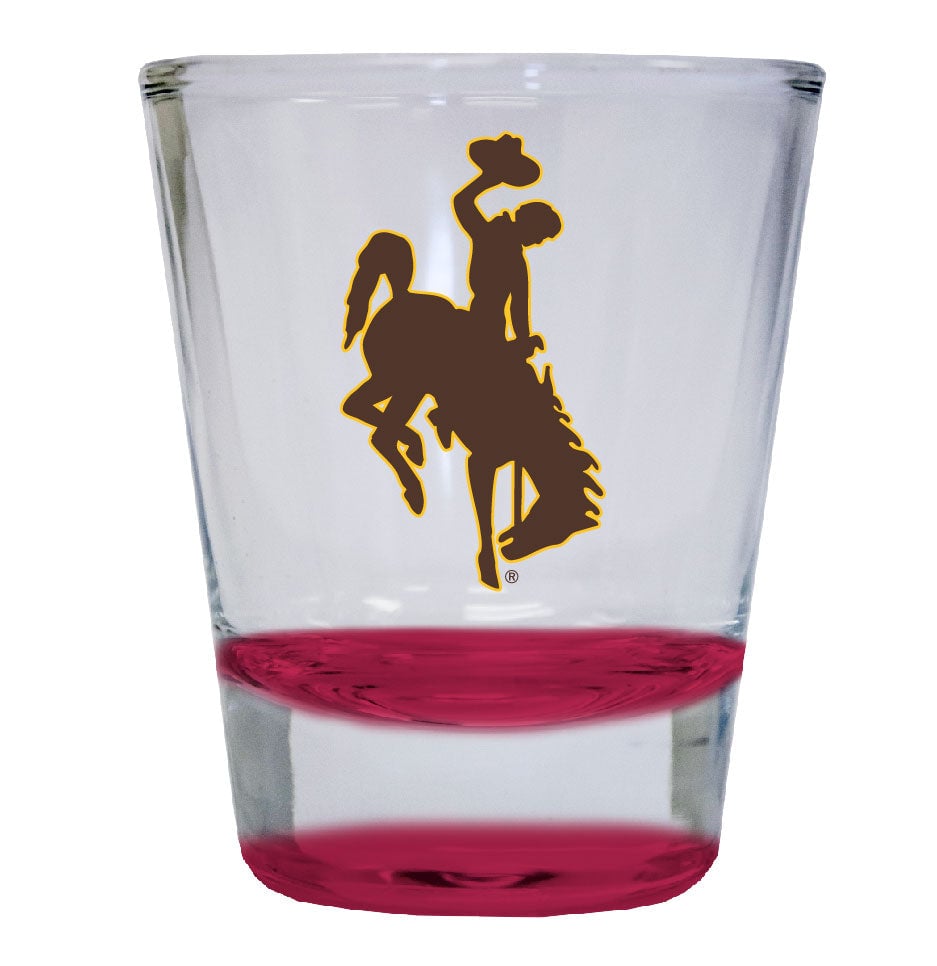 University of Wyoming 2 ounce Color Etched Shot Glasses Image 2