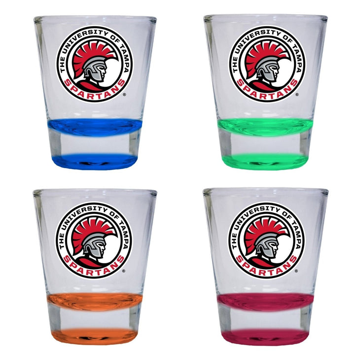 University of Tampa Spartans 2 ounce Color Etched Shot Glasses Image 4