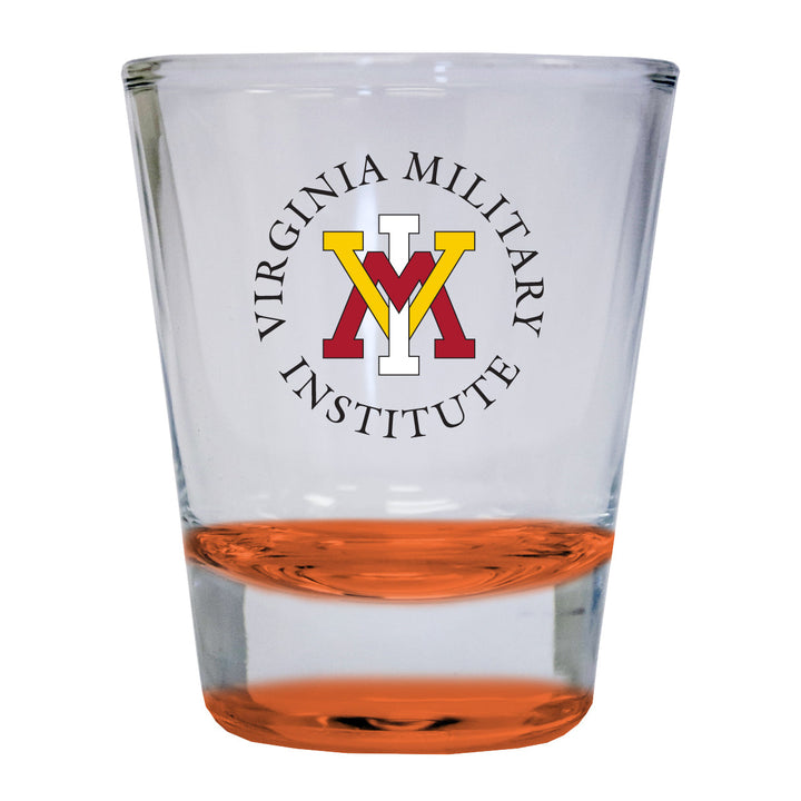 VMI Keydets 2 ounce Color Etched Shot Glasses Image 1