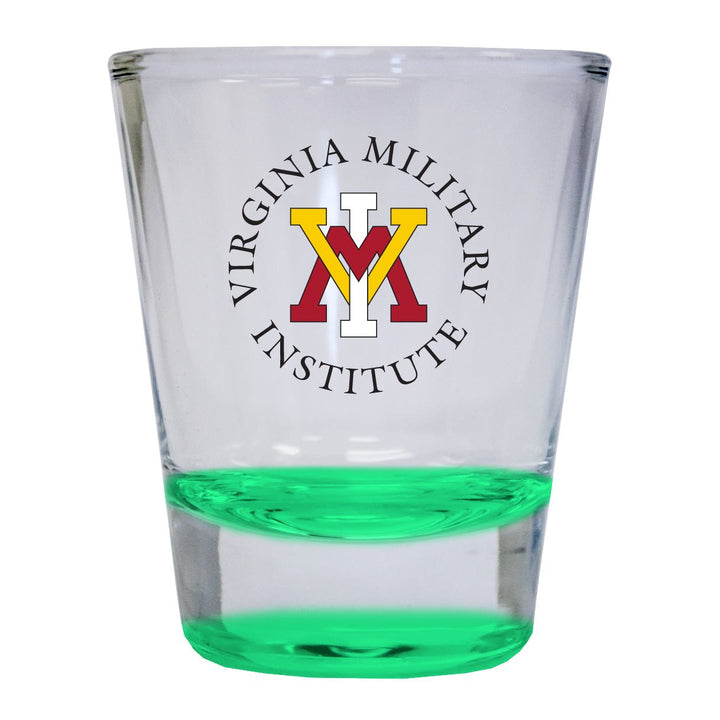 VMI Keydets 2 ounce Color Etched Shot Glasses Image 1