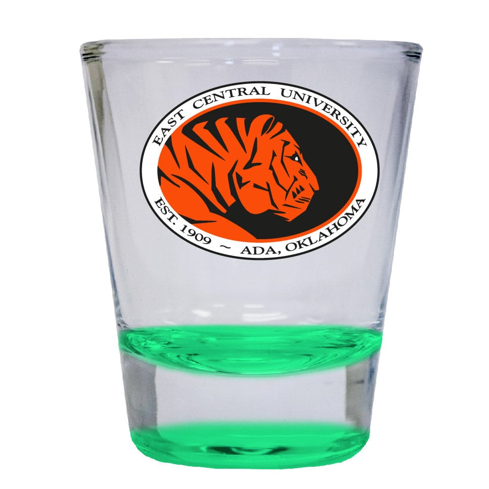 East Central University Tigers 2 ounce Color Etched Shot Glasses Image 2