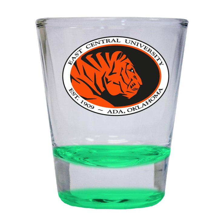 East Central University Tigers 2 ounce Color Etched Shot Glasses Image 1