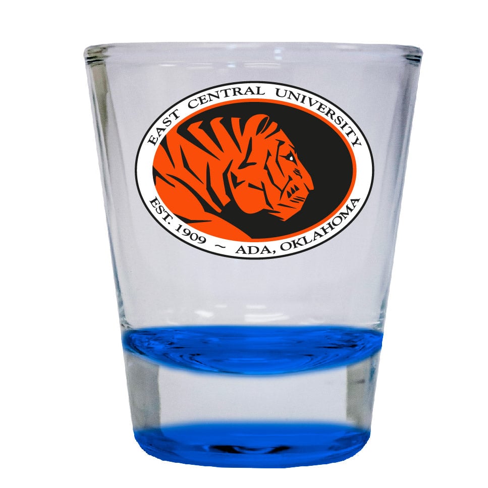 East Central University Tigers 2 ounce Color Etched Shot Glasses Image 3