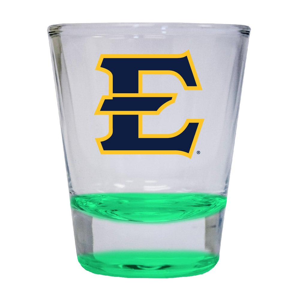 East Tennessee State University 2 ounce Color Etched Shot Glasses Image 3