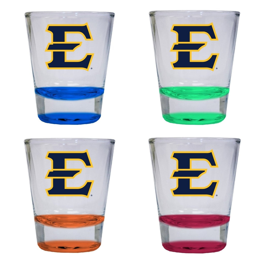 East Tennessee State University 2 ounce Color Etched Shot Glasses Image 4