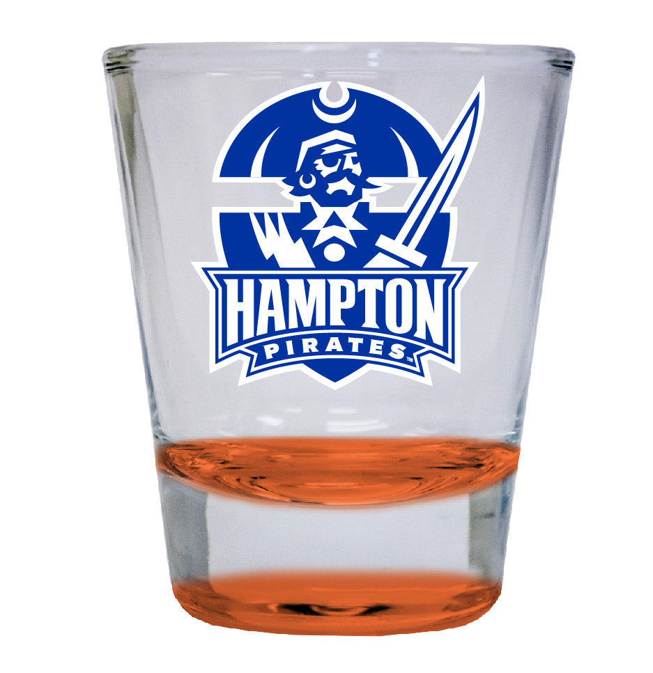 Hampton University 2 ounce Color Etched Shot Glasses Image 1