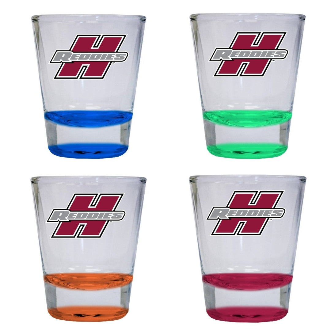 Henderson State dies 2 ounce Color Etched Shot Glasses Image 1