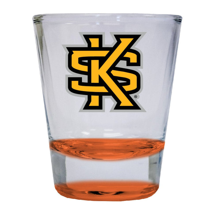 Kennesaw State University 2 ounce Color Etched Shot Glasses Image 1