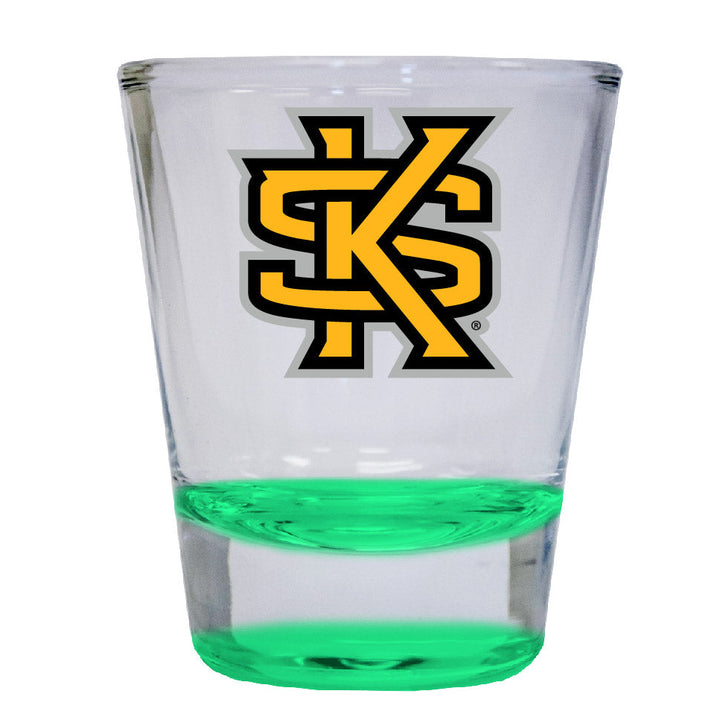 Kennesaw State University 2 ounce Color Etched Shot Glasses Image 3