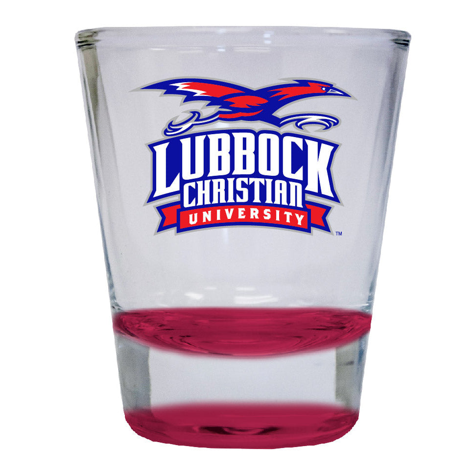 Lubbock Christian University Chaparral 2 ounce Color Etched Shot Glasses Image 1